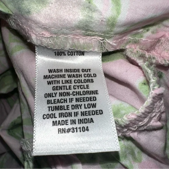 Crown & Ivy 3/4 sleeve Tiered Dress Pink Green Toile NWT 2X with Pockets - Picture 7 of 7